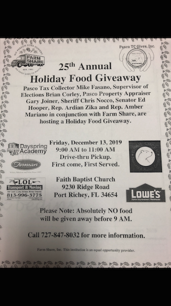 25th Annual Holiday Food Giveaway