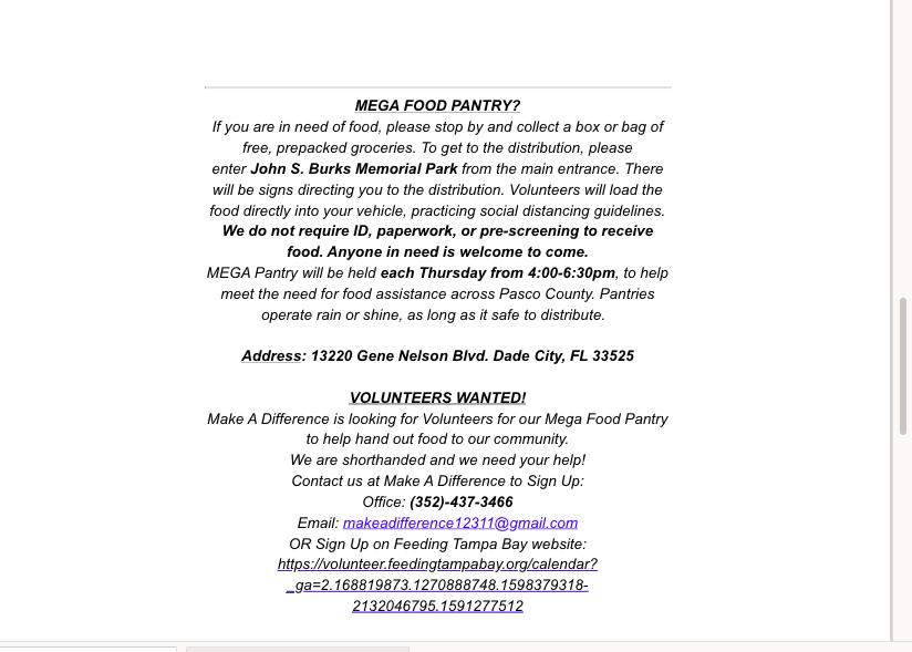 Mega Food Pantry