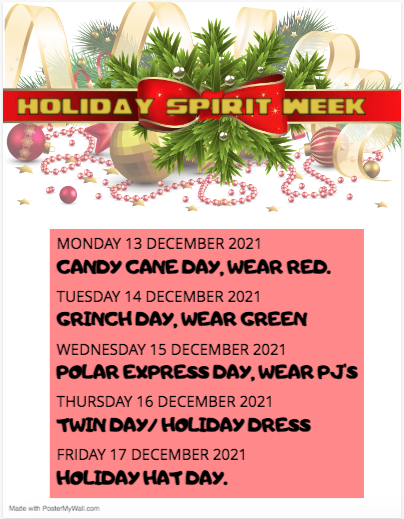 Lacoochee Elementary School’s Holiday Spirit Week